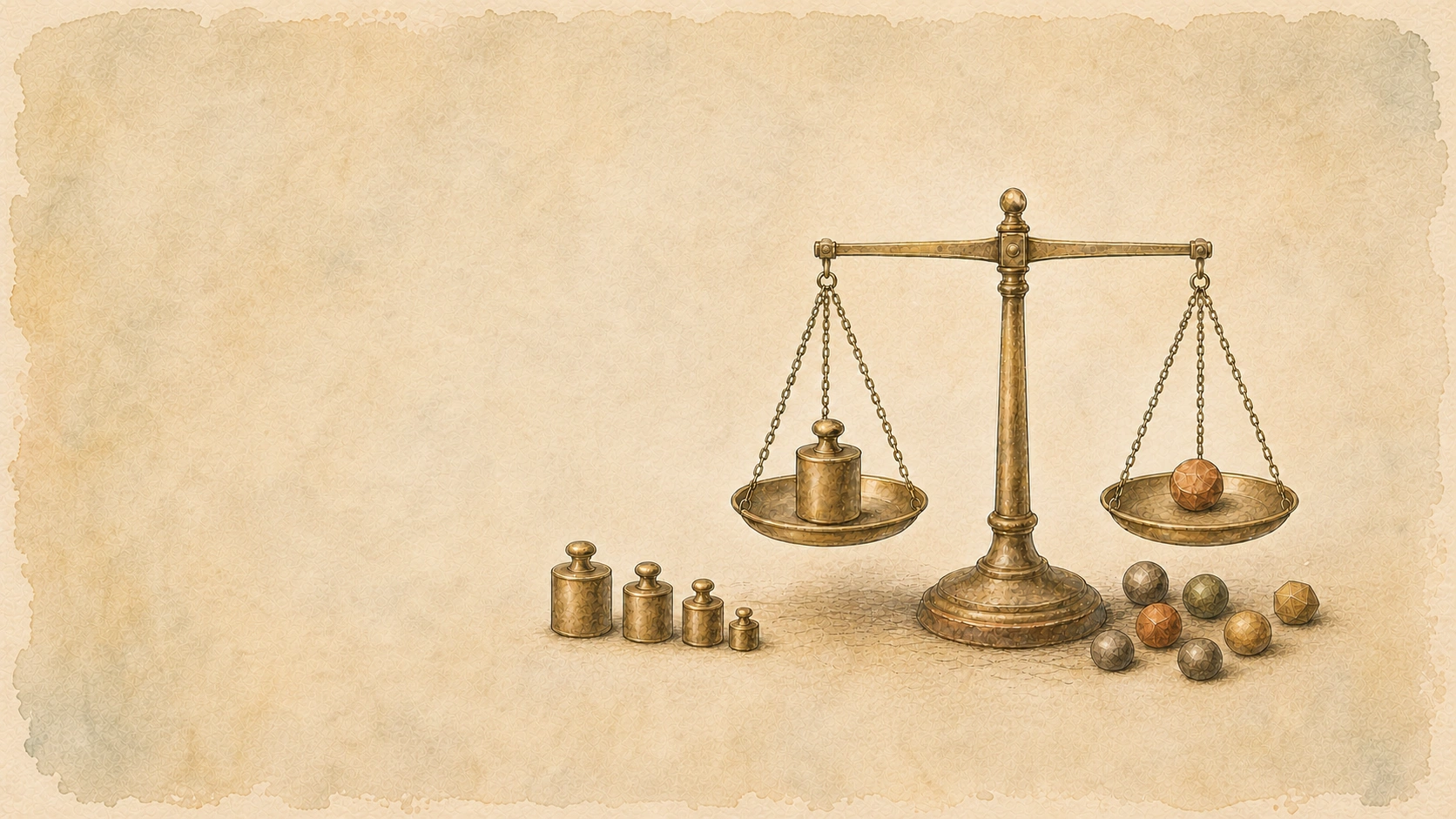 Editorial balance-scale artwork for the ValidEval case study